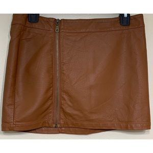 SOLD Faux Leather Zippered Mini Skirt